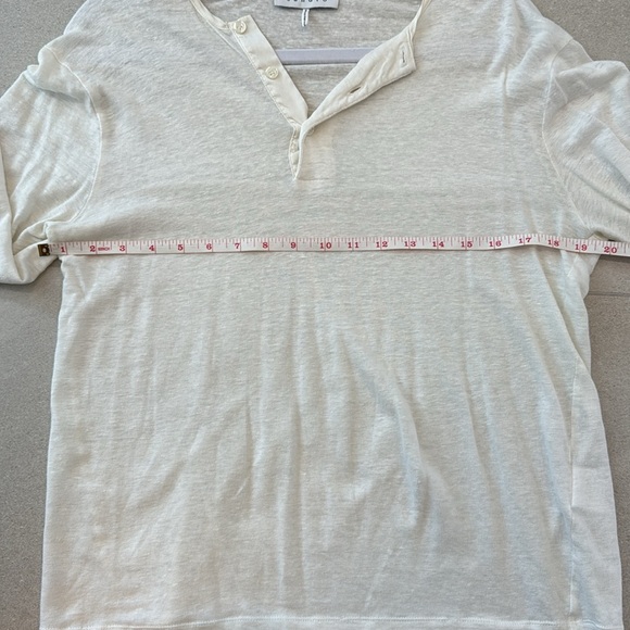 Sandro Men’s Long Sleeve Linen Henley Top M - Picture 6 of 7